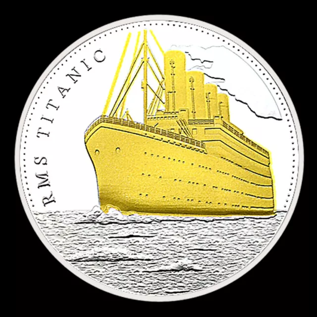 ●●● Grosse Medaille / Monnaie Plaque Argent : Le Titanic ●●● C