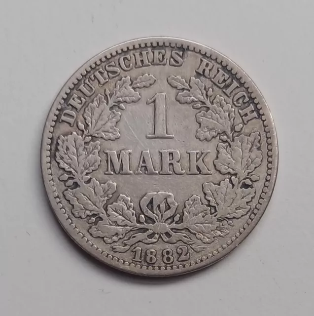 ~ Kaiserreich ~ 1 Mark~1882 G~ J. 9 ~ schön/sehr schön ~ Auflage 500.000 Stück ~