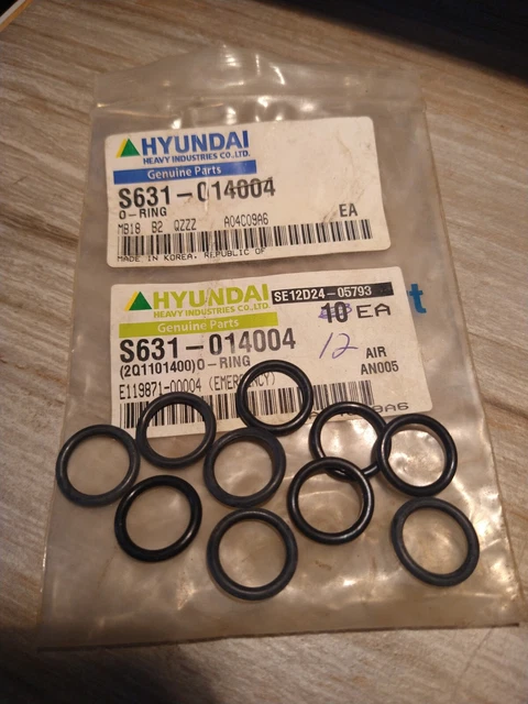 Hyundai OEM NEW O RING Set of 10 S631-014004