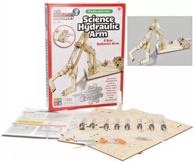 Robotic Learning Stem Create Robot Arm Build Own Hydraulic Arms Science Diy New