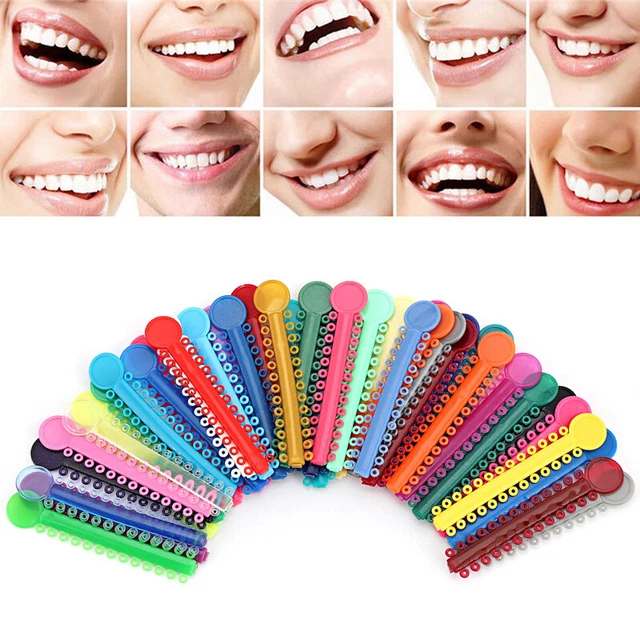1040 Pcs/Bag Dental Orthodontic Elastic Ligature Ties Rubber Bands for Brackets