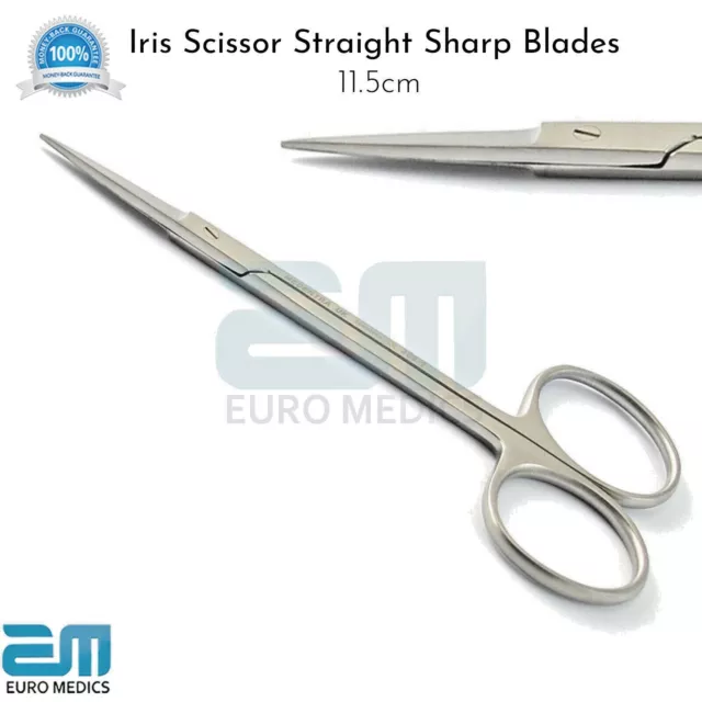 Dental Iris Gum Scissors Straight Fine Tip 11cm Sharp Surgical vet Dental