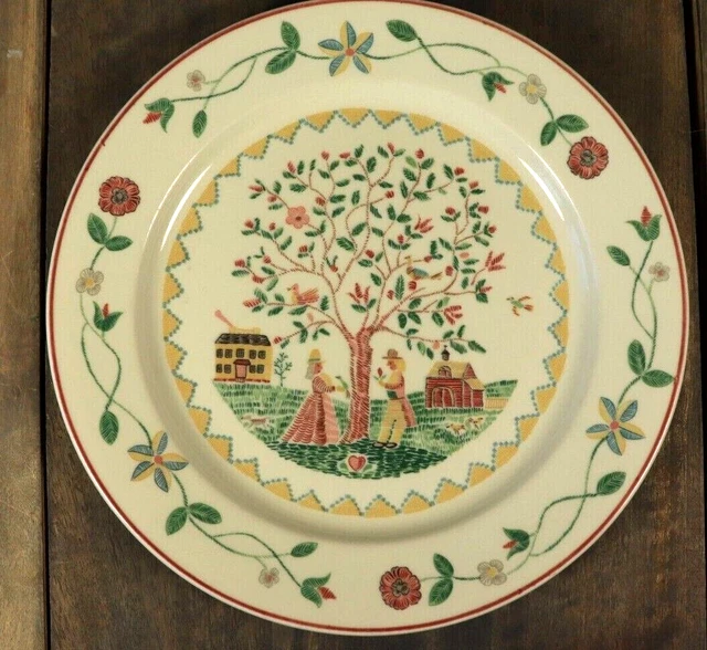 Assiette à Dîner en Porcelaine Villeroy et Boch AMERICAN SAMPLER Diamètre 24 cm