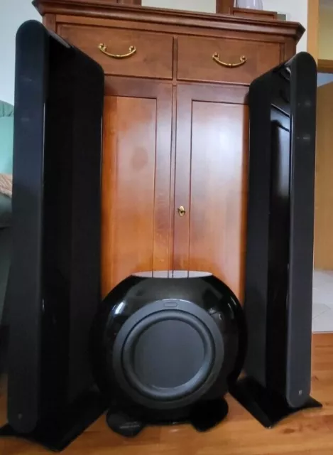 KEF schwarz, gebraucht Subwoofer und Sound Speakers