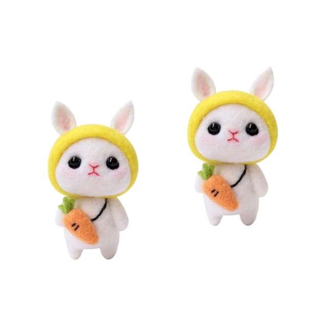 2 unidades juego de fieltro de aguja accesorios para fieltro de lana animales niño paquete de materiales ajuste