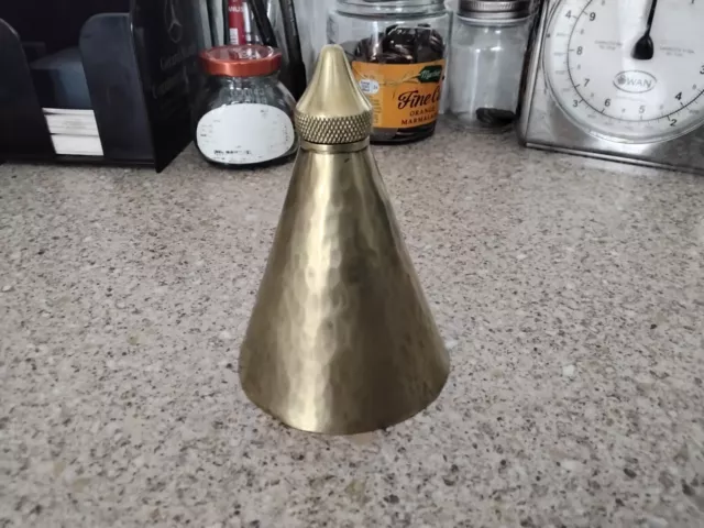 Vintage Small Conical Brass Oil Can / Oiler.