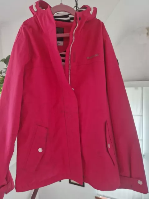 REGATTA Kids girls Hooded waterproof Youth Bib jacket Age 12 - 13 Years Pink VGC