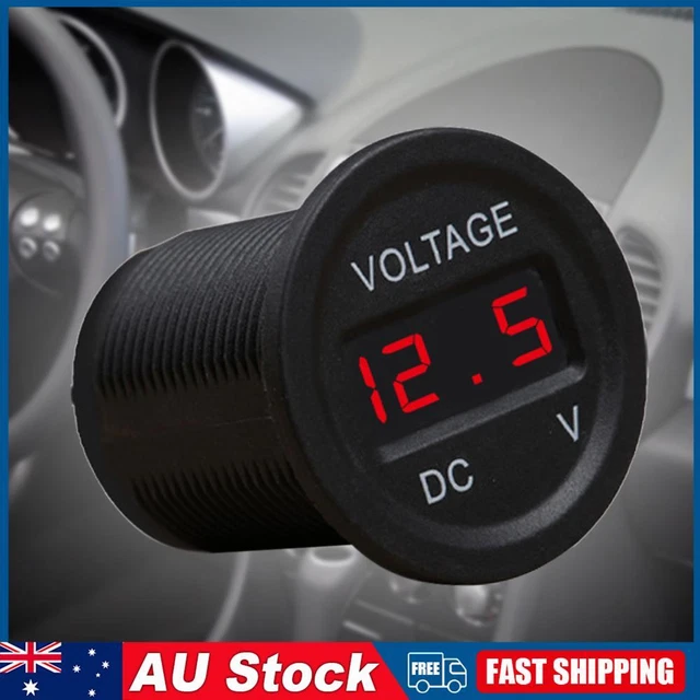 DC 12V 24V Digital Voltmeter LED Display Waterproof for Car Motorcycle Truck