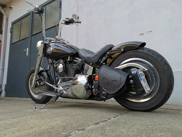 Sacoche Latérale Moto En Cuir PU – Pour Harley Davidson Sportster 1200 (1988-2022) – Style Rétro, étanche – Avec Sangles Rapides - 6