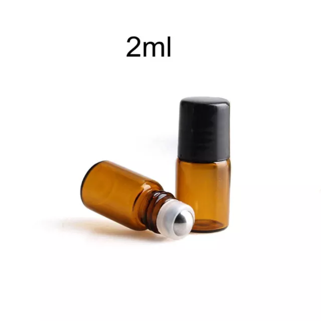 Refillable Container Amber Perfume Roller Ball Empty Essential Oil Bottle