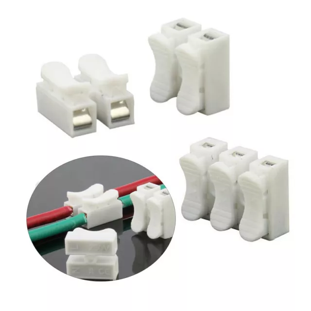 20-100X Self Locking Electrical Cable Connectors Quick Splice Lock Wire Terminal