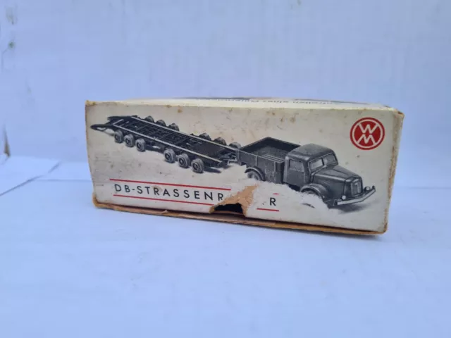 oVp alter original Wiking Henschel Straßenroller unverglast LKW Modell,H0 1:87