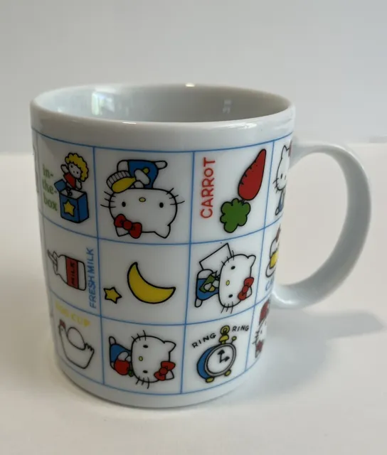 Hello Kitty Coffee Tea Cup Mug Sanrio 2010 White Multicolored