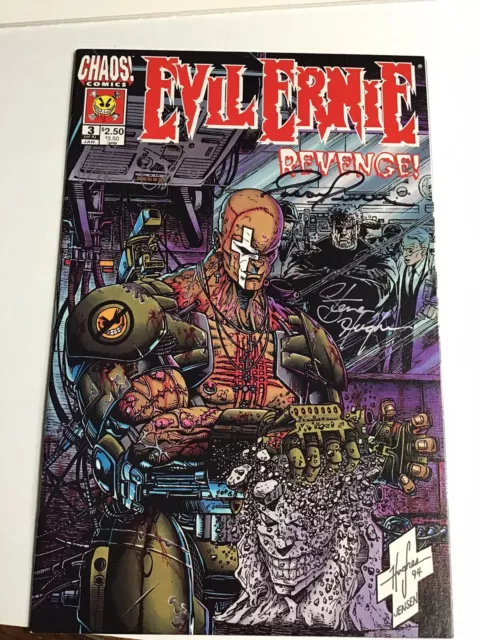 Evil Ernie Revenge #3 Signed Brian Pulido Stephen Hughes & Jason Jensen COA 9.2+