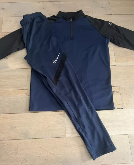 Nike Boys Tracksuit Size L 11-12 Years Navy/Black