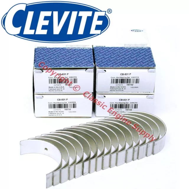 Set of 8 Clevite .010" Under Size Rod Bearings Fits Ford 351W 5.8L Engines