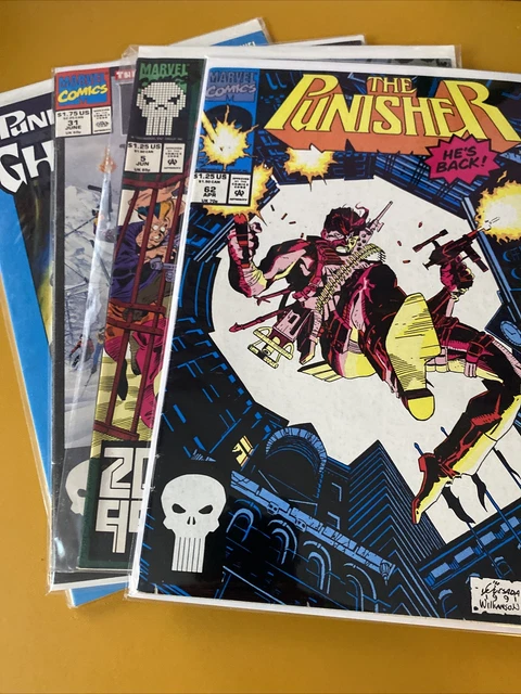 Marvel The Punisher 4 book 90s comic lot - Main Series, 2099, War journal & GN