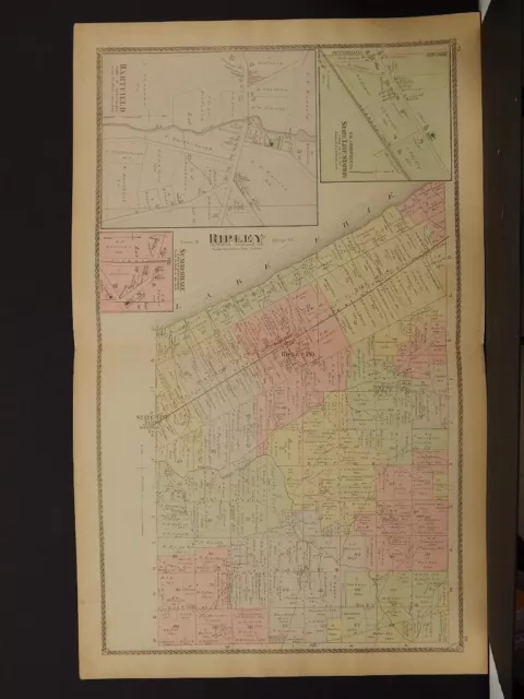New York, Chautauqua County Map, 1881 Town of Ripley N6#28