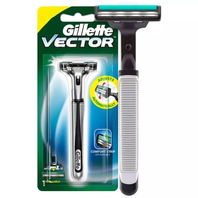 Gillette Vector Plus Manual Cuchilla de Afeitar para Hombre (Pack De 1)