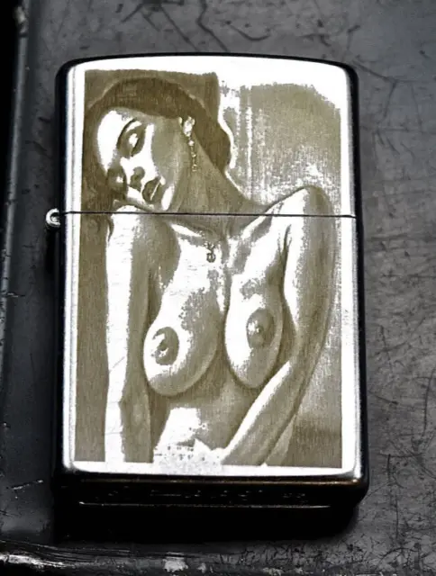 Laser Engraved PLAYBOY PINUP Zippo Windproof Camping Lighter 207 BP USA Made 2