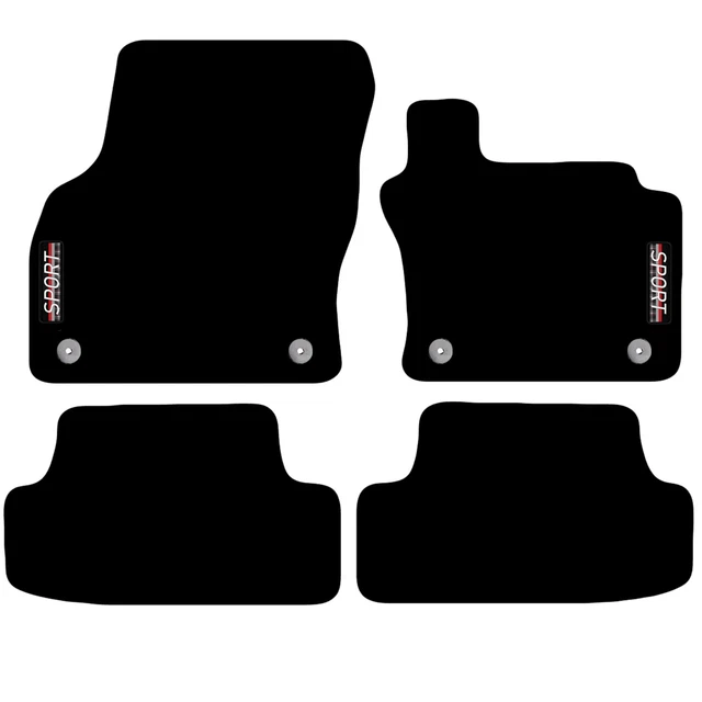 FOR VW TROC 2017+ Onwards Tailored Carpet Car Mats with logo 4 Round Clips £22.99 PicClick UK