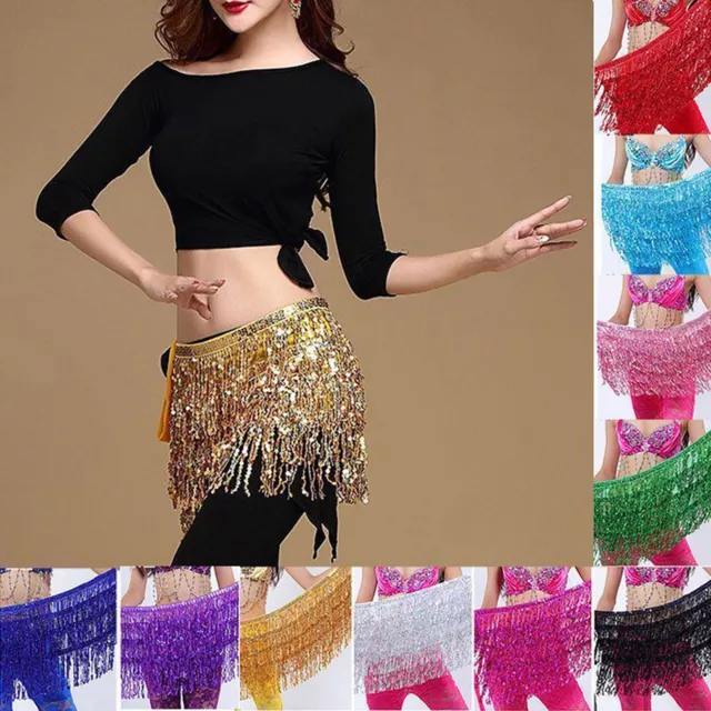 Sequin Wrap Skirt Tassels Adding Flair Tassel Skirt Belly Dance Hip Scarf