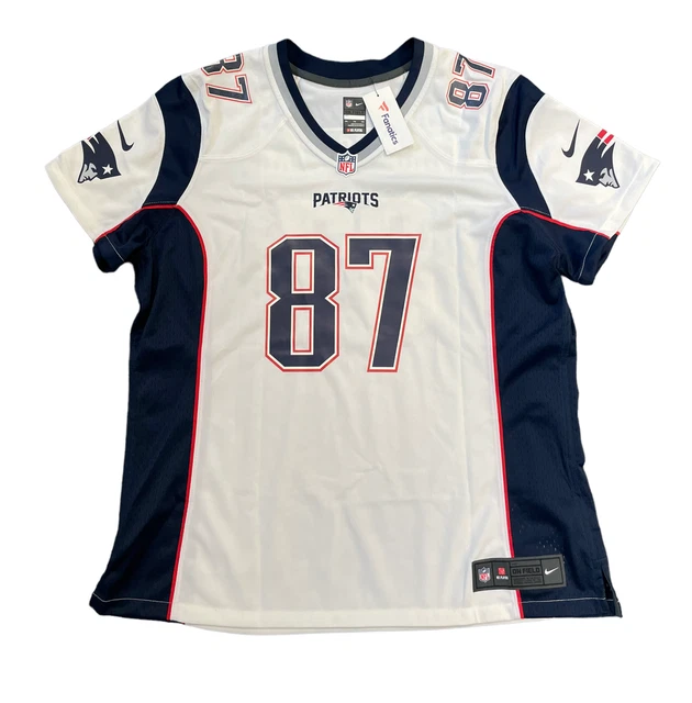 Maglia New England Patriots (taglia 2XL) donna Nike NFL Road - Gronkowski - nuova