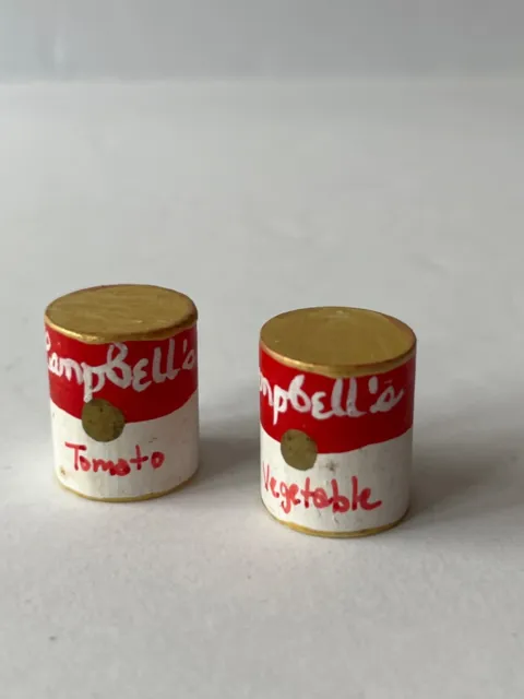 Miniature Campbells soup cans set of 2 handmade