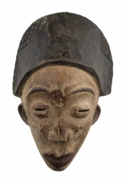Masquette Lumbo 14 CM Maske Ausweis Afrikanisch Gabun Holz Art Primitive 16928