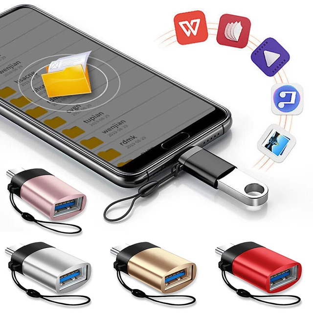 Adaptateur USB C Vers USB (Lot De 4), Adaptateur USB-C Mâle Vers USB-A 3.0 Femelle OTG Compatible Avec MacBook Pro, Samsung Galaxy, Téléphones Type-C Et Plus (Noir - Foto 9