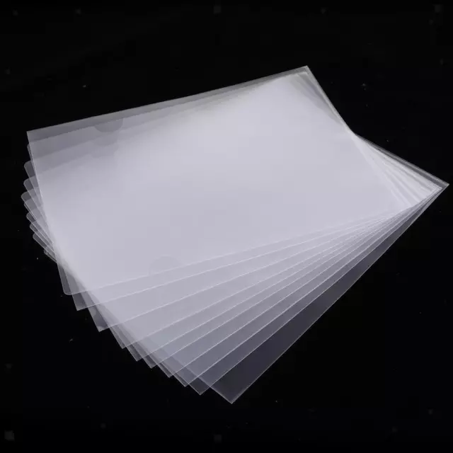 10 Pieces Clear Document Folder Pockets Sleeves Transparent