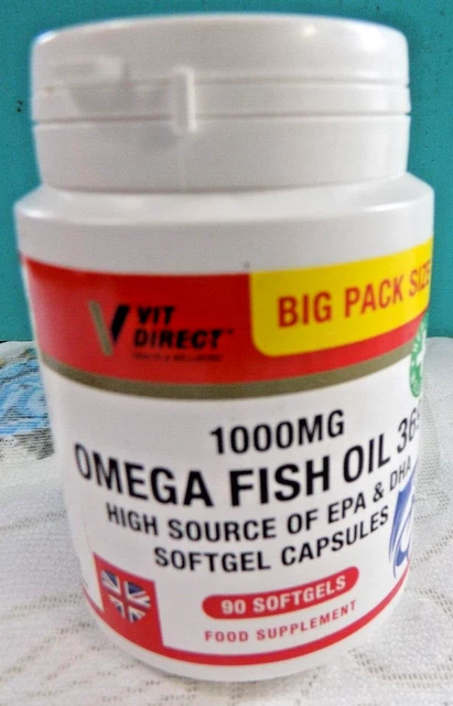 OMEGA 1000MG FISH Oil 369 SoftGel Capsule High Source EPA DHS 90 NEW ...