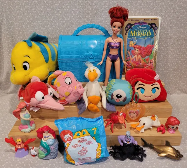 Disney Little Mermaid Ariel Sebastian Scuttle Flounder Plush Toy Figure Lot 20 £59 22 Picclick Uk