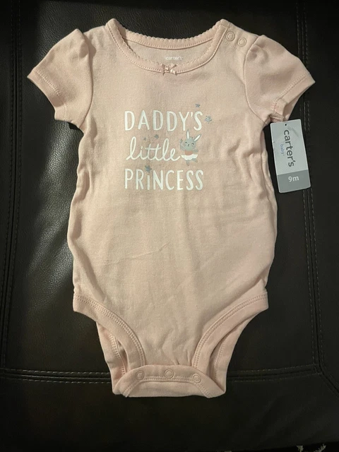 carters New baby girl Daddy’s Little Princess 9 month bodysuit with Tutu pants