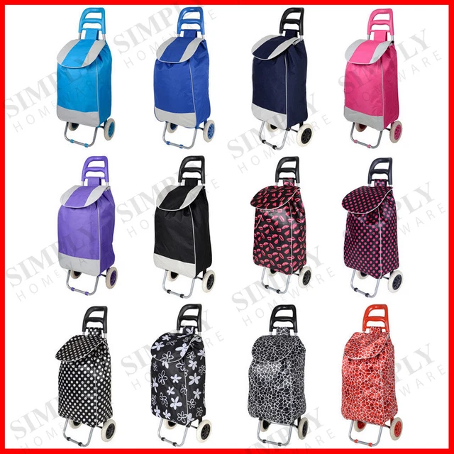 Shopping Cart Carts Trolley Bag Foldable Bags Luggage Wheels Folding Basket Pull