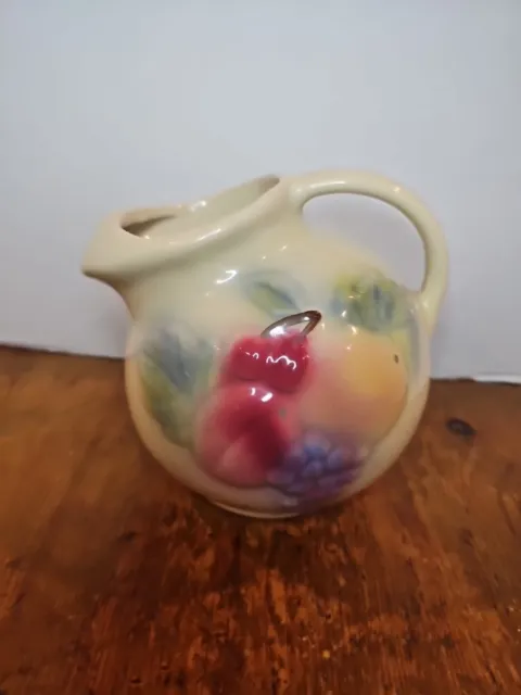 Vintage Shawnee Pottery Ball/Jug Fruit Pitcher with Ice Lip Spout80