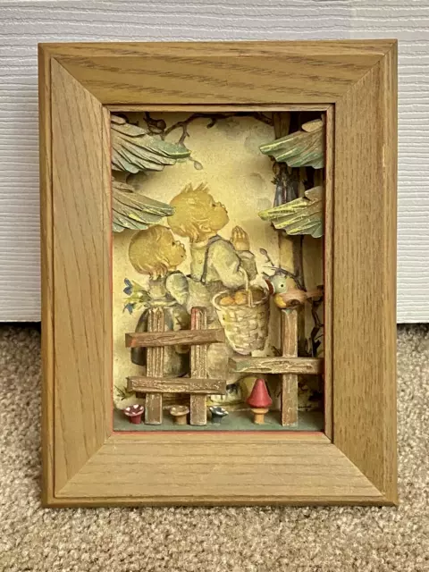 Genuine Vintage ANRI Emil Fink Verlag 3D Diorama Hummel Germany Shadow Box