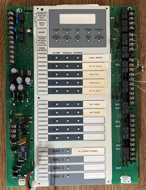Est Edwards 7160213-02. 10 Zone FIRESHIELD Fire Alarm Board Only.