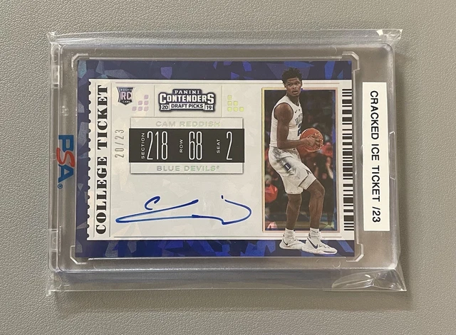 2019-20 Contenders Draft Picks Cracked Ice Ticket /23 Cam Reddish Rookie Auto Rc