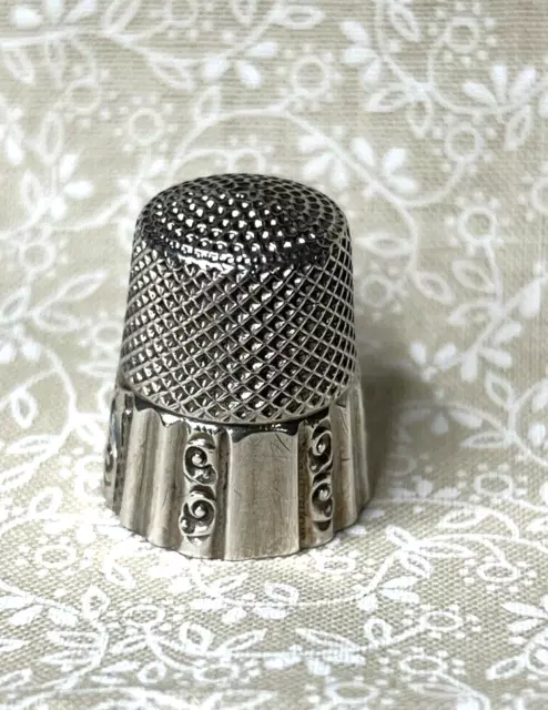 Sterling Silver Thimble - Paneled Design - Size 9 - Ketchum McDougall
