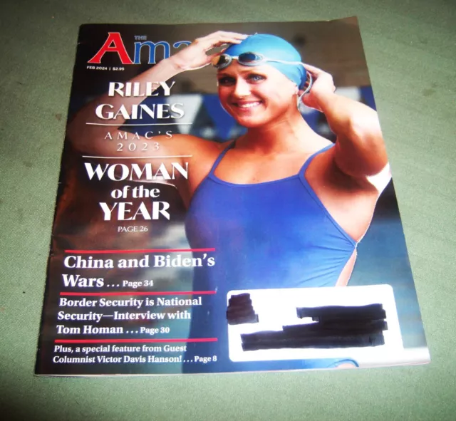 AMAC MAGAZINE, SWIMMER Riley Gaines, Woman of the Year, Feb. 2024 6.83