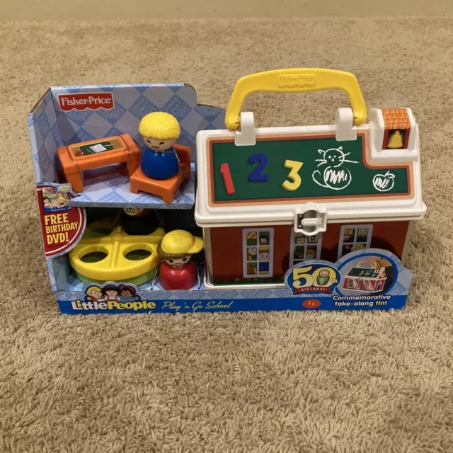 School House Play N Go 50th Birthday Fisher Price Little People W/ Dvd Classic School House Play N Go 50th Birthday Fisher Price Little People W/ Dvd Classic