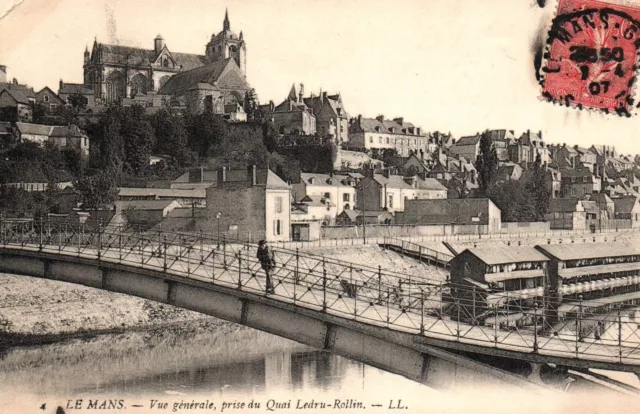 CPA 72 - LE MANS (Sarthe) - 4. Vue Générale, prise du Quai Ledru-Rollin