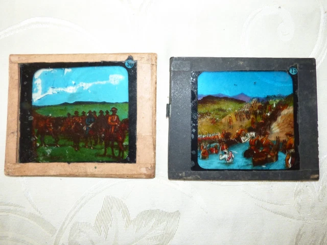 6 Plaques De Verre Pour Lanterne Magique – Format 8,5x10 Cm, Anciennes, France