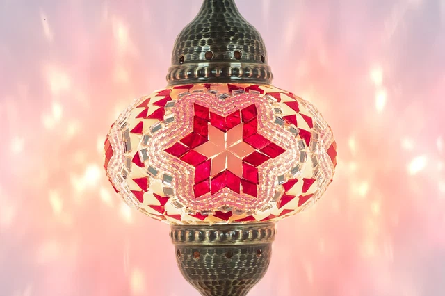 Turkish Moroccan Stained Glass 5 Globe Floor Lamp Mosaic Glass Standing Lamp