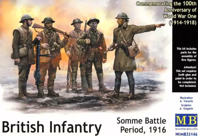 Masterbox British Infantry Britische Infanterie WWI 1916 Weltkrieg 1:35 kit NEU