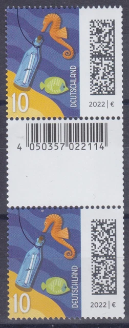 Bundesrepublik 3723 ZW ** 10 C. Flaschenpost, Zwischensteg EAN Code, 1.Auflage