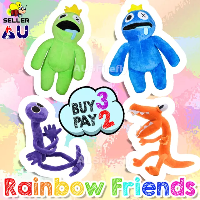 HIGH-QUALITY ROBLOX RAINBOW Friends Green Blue Plush Toys For Children And  $14.65 - PicClick AU