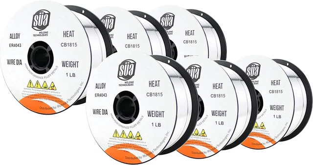 ER4043 - MIG Aluminum Welding Wire - 1 Lb X 0.035" (6 SPOOLS)