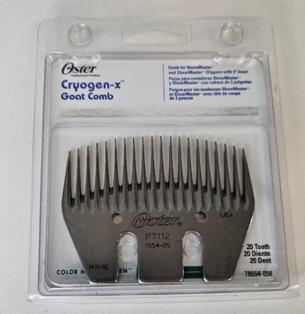 Oster 20 Tooth GOAT COMB Cryogenic-X SHEARMASTER SHOWMASTER Clippers Sheep New